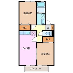 桃園駅 徒歩17分 2階の物件間取画像